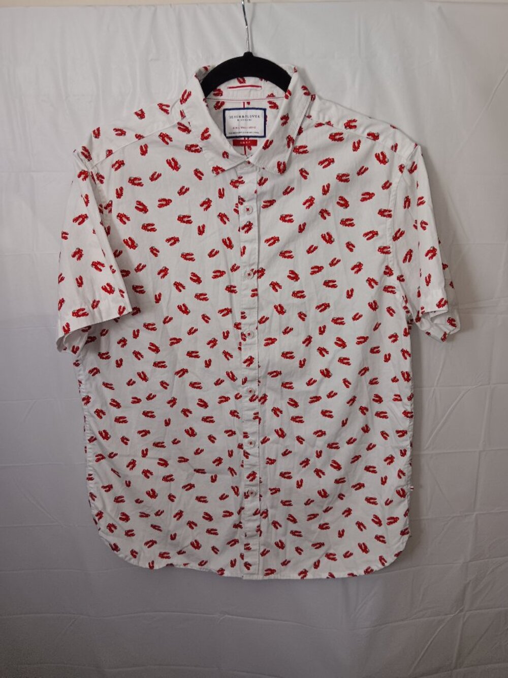 DENIM & FLOWER RICKY SINGH SLIM-FIT LOBSTER BUTTON UP SHIRT